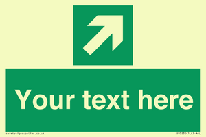 Custom Arrow Top Right Sign